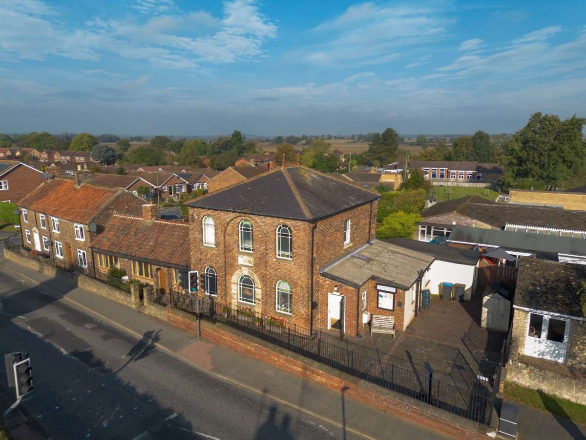 Picture of the Village Hall taken with a drone by Cllr Haydn Rees Jones